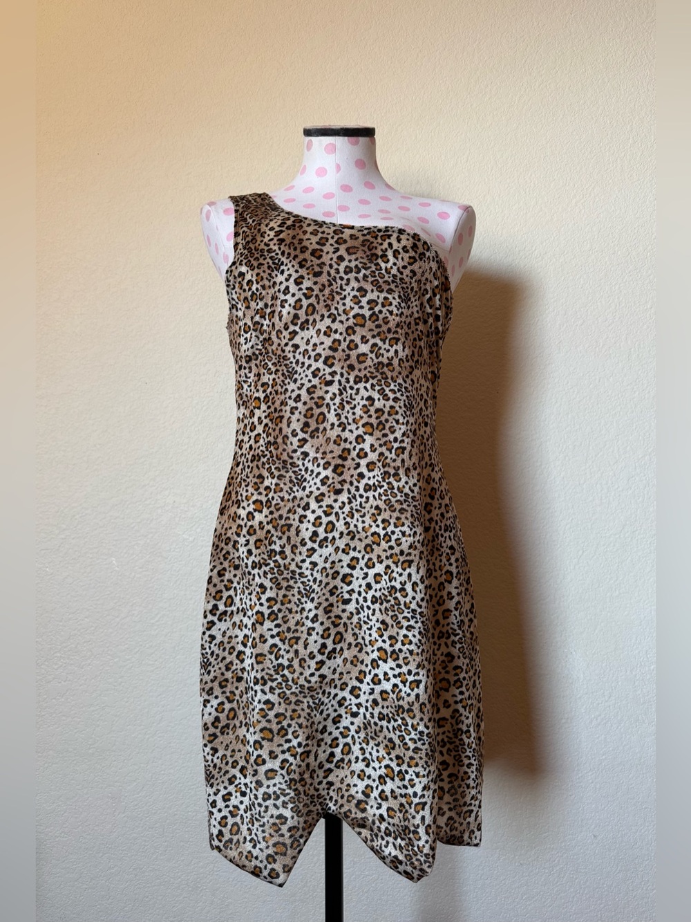 Leopard Print Cave Girl Costume Asymmetrical Dress